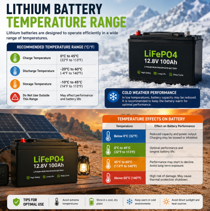 Why the Lithium Battery Temperature Range Matters for Longevity