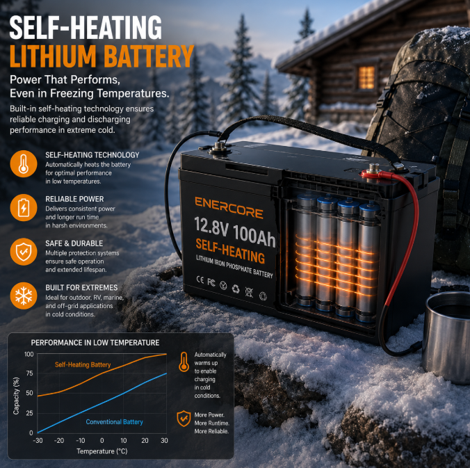 Why a Self-Heating Lithium Battery Is Essential for Winter RVing