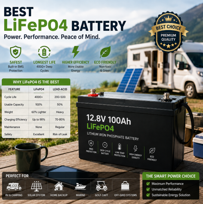 How to Choose the Best LiFePO4 Battery for Off-Grid Power